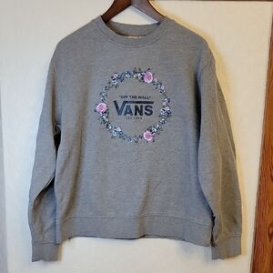 Vans Gray Floral Crewneck Sweater